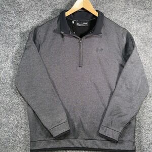 Under Armour 1/4 Zip Golf Pullover Sweater Men's XL Gray UA Storm Fleece Outdoor